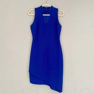 ADELYN Rae blue v neck cut out mini dress